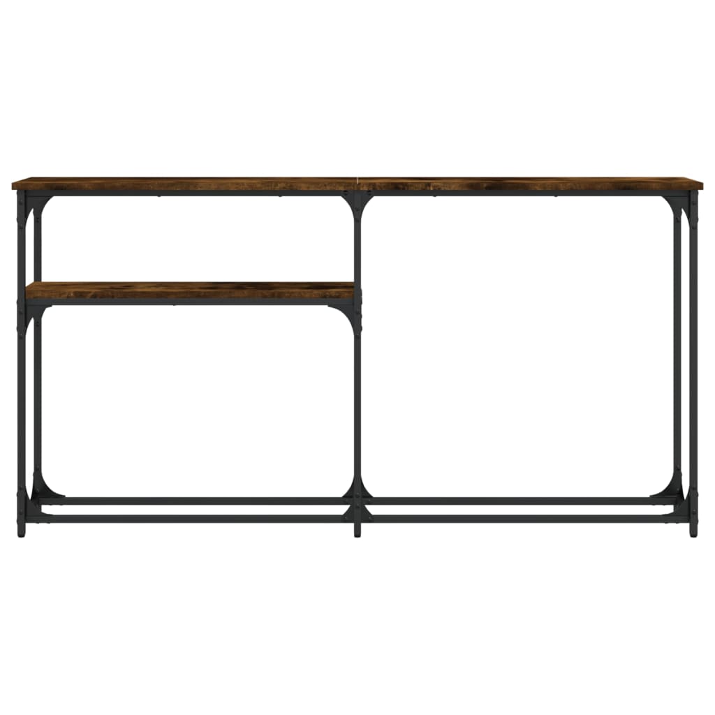 Table console chêne fumé 145x22,5x75 cm bois d'ingénierie - XIOS