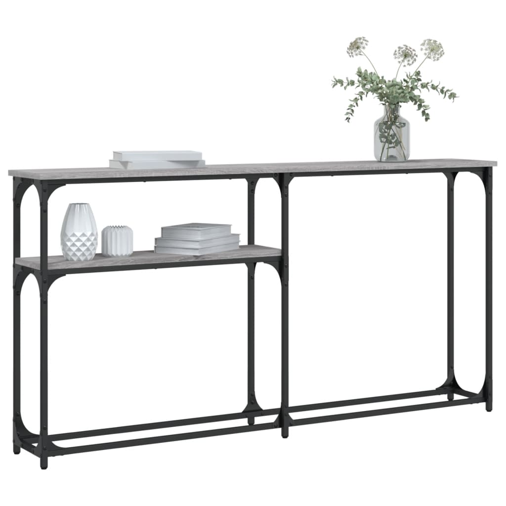 Table console sonoma gris 145x22,5x75 cm bois d'ingénierie - XIOS