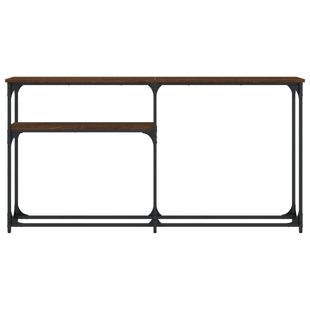 Table console chêne marron 145x22,5x75 cm bois d'ingénierie - XIOS