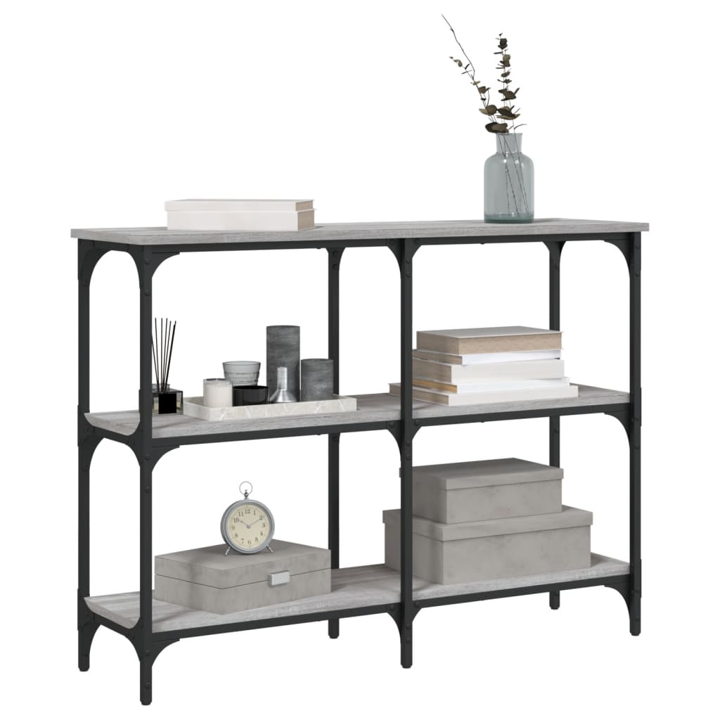 Table console sonoma gris 100x29x75 cm bois d'ingénierie Tables d'appoint vidaXL