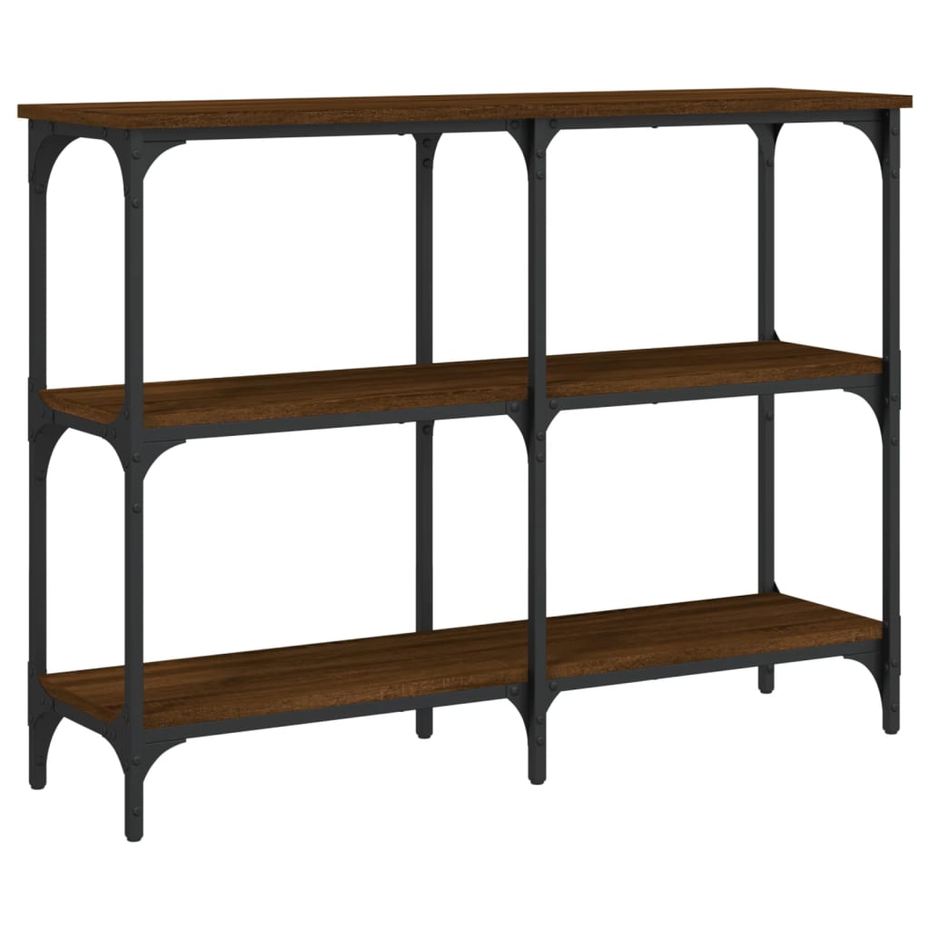 Table console chêne marron 100x29x75 cm bois d'ingénierie - XIOS