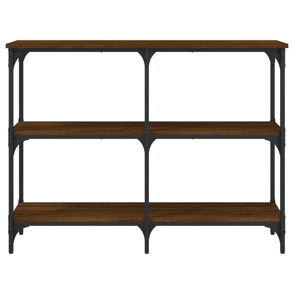 Table console chêne marron 100x29x75 cm bois d'ingénierie - XIOS