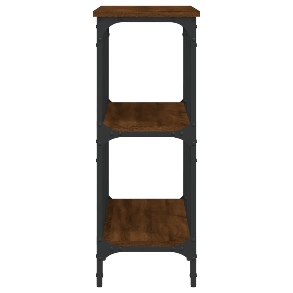 Table console chêne marron 100x29x75 cm bois d'ingénierie - XIOS