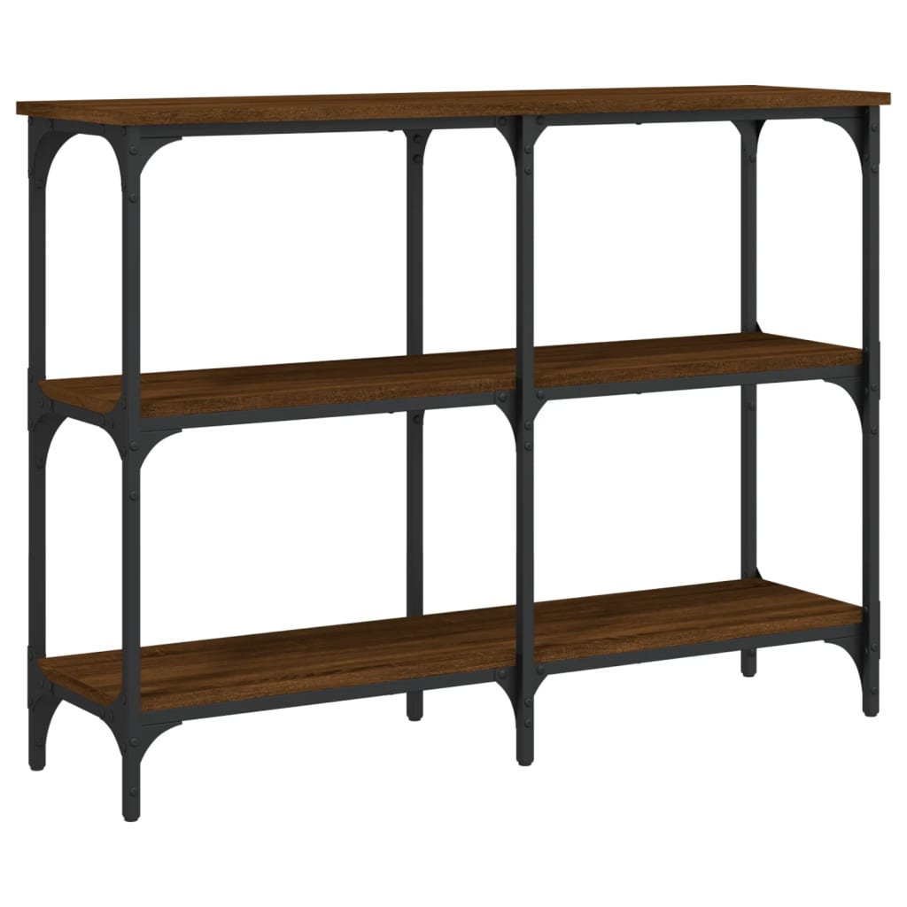 Table console chêne marron 100x29x75 cm bois d'ingénierie - XIOS