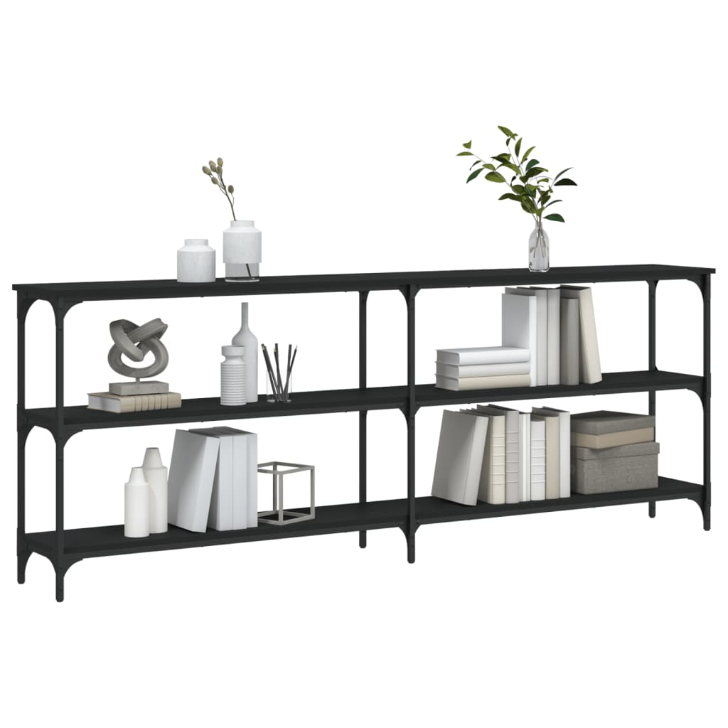 Table console noir 200x29x75 cm bois d'ingénierie - XIOS