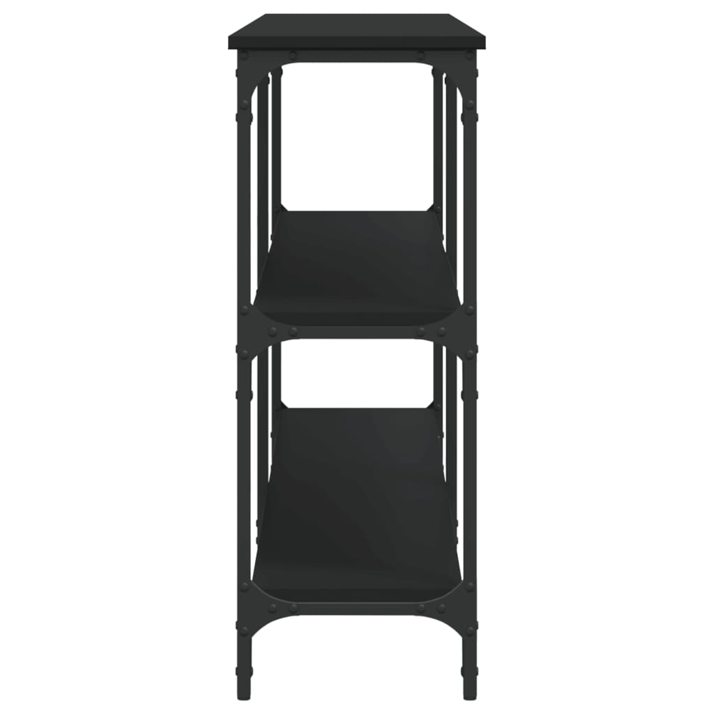 Table console noir 200x29x75 cm bois d'ingénierie - XIOS