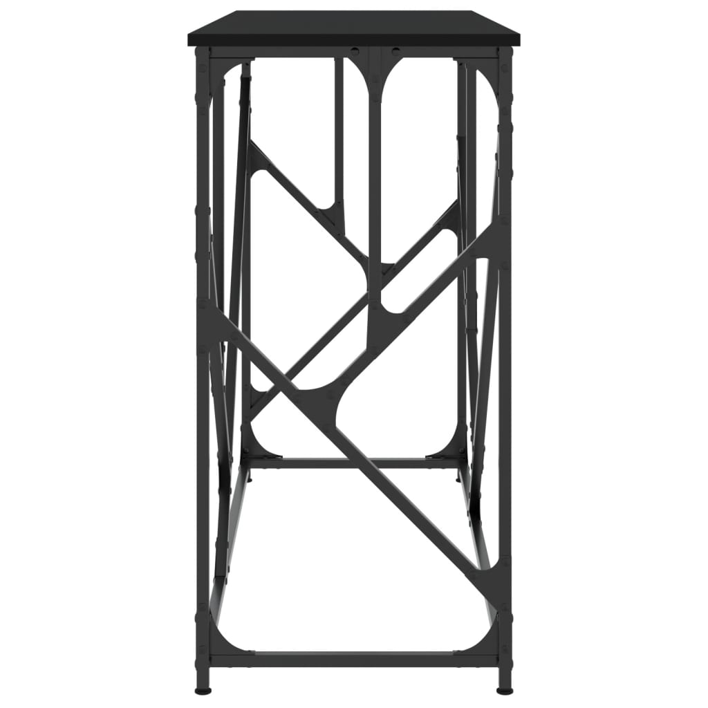 Table console noir 100x40x80 cm bois d'ingénierie - XIOS