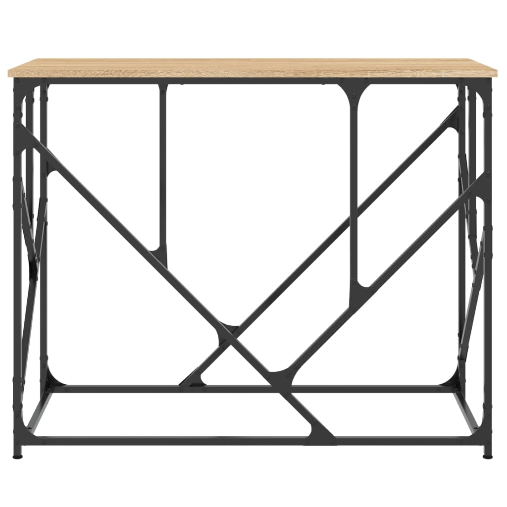 Table console chêne sonoma 100x40x80 cm bois d'ingénierie - XIOS