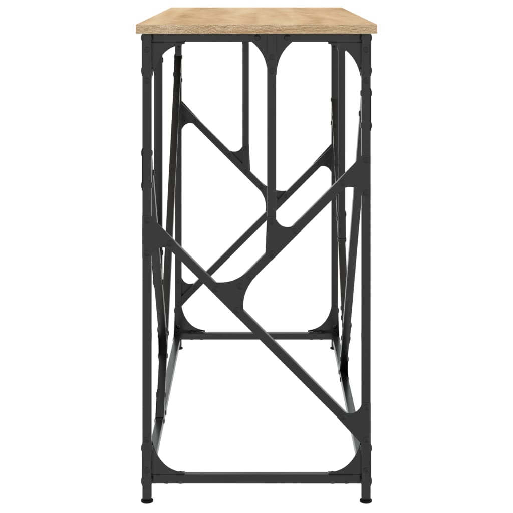 Table console chêne sonoma 100x40x80 cm bois d'ingénierie - XIOS