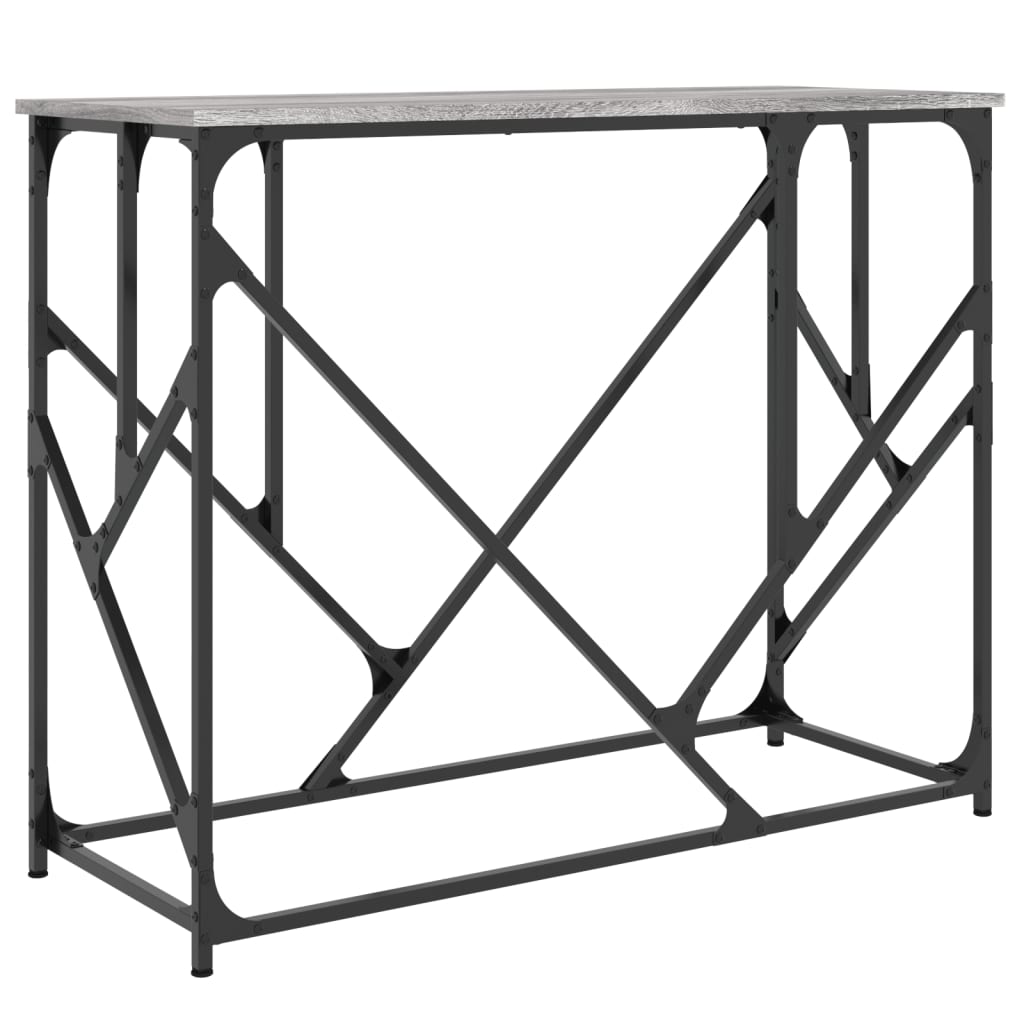 Table console sonoma gris 100x40x80 cm bois d'ingénierie - XIOS