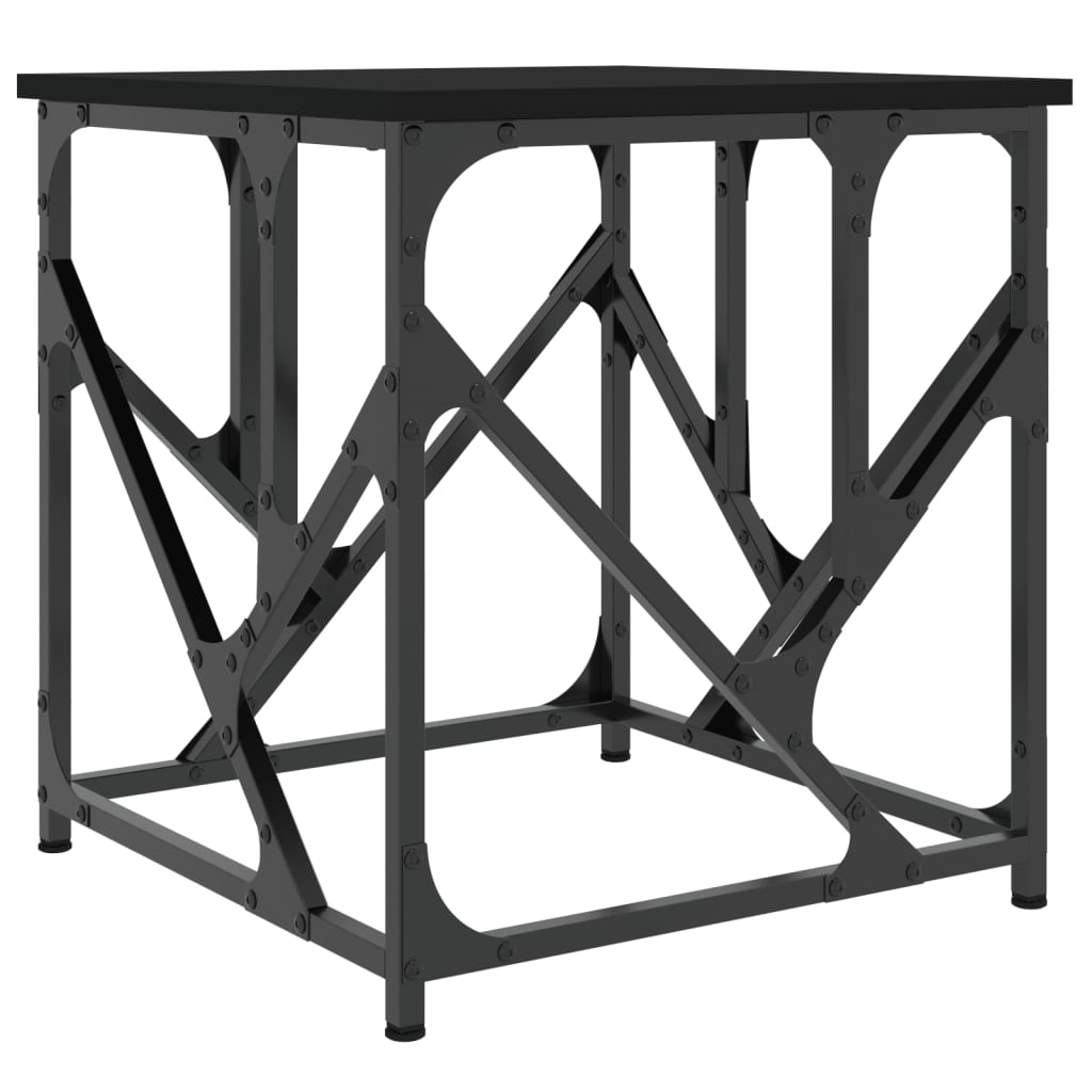 Table basse noir 45x45x47,5 cm bois d'ingénierie - XIOS