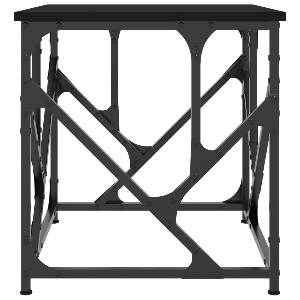 Table basse noir 45x45x47,5 cm bois d'ingénierie - XIOS