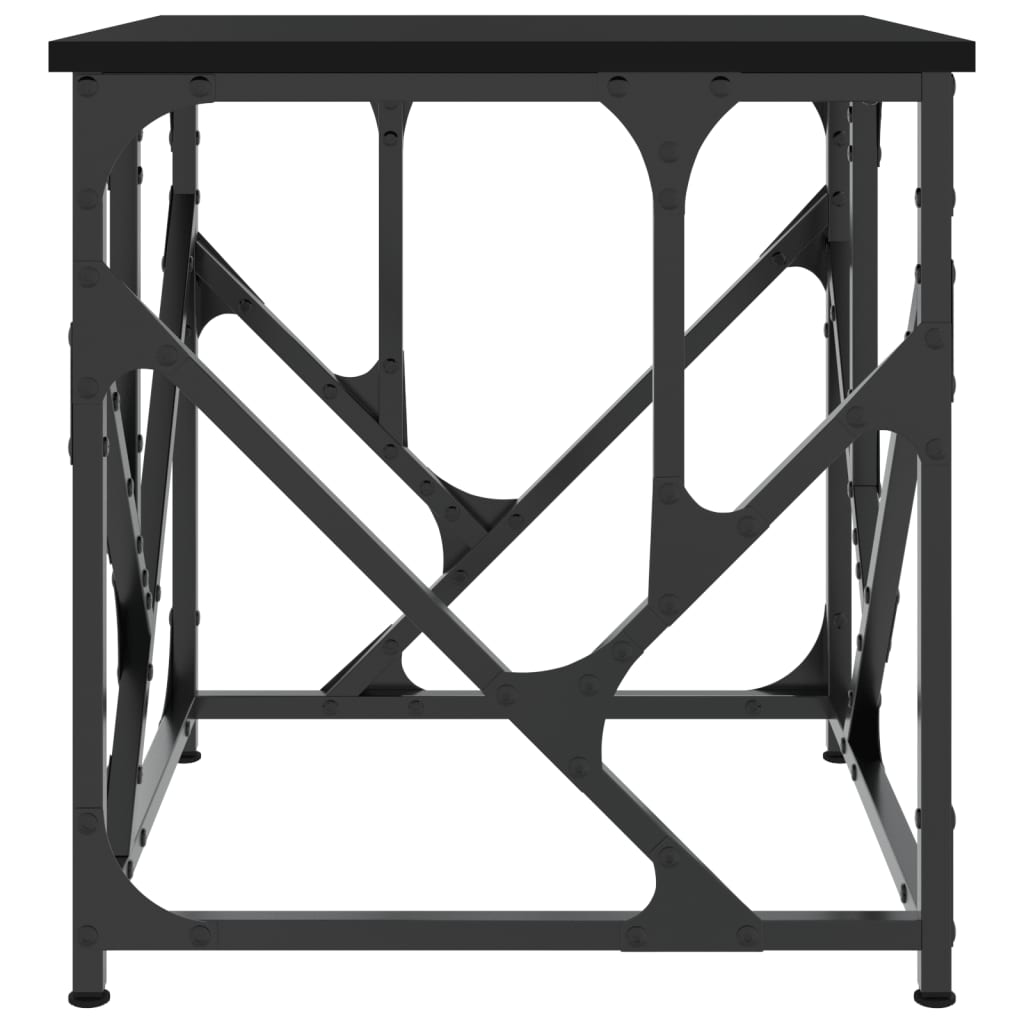 Table basse noir 45x45x47,5 cm bois d'ingénierie - XIOS