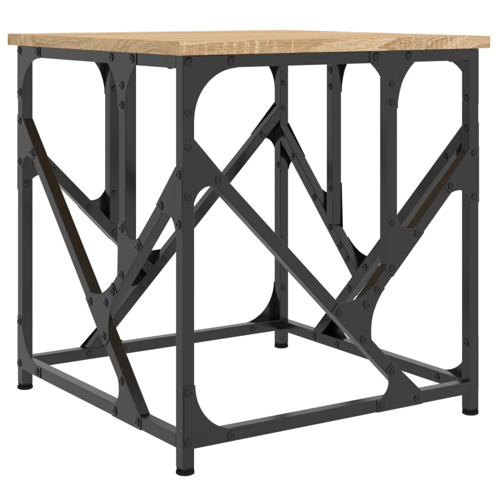 Table basse chêne sonoma 45x45x47,5 cm bois d'ingénierie - XIOS