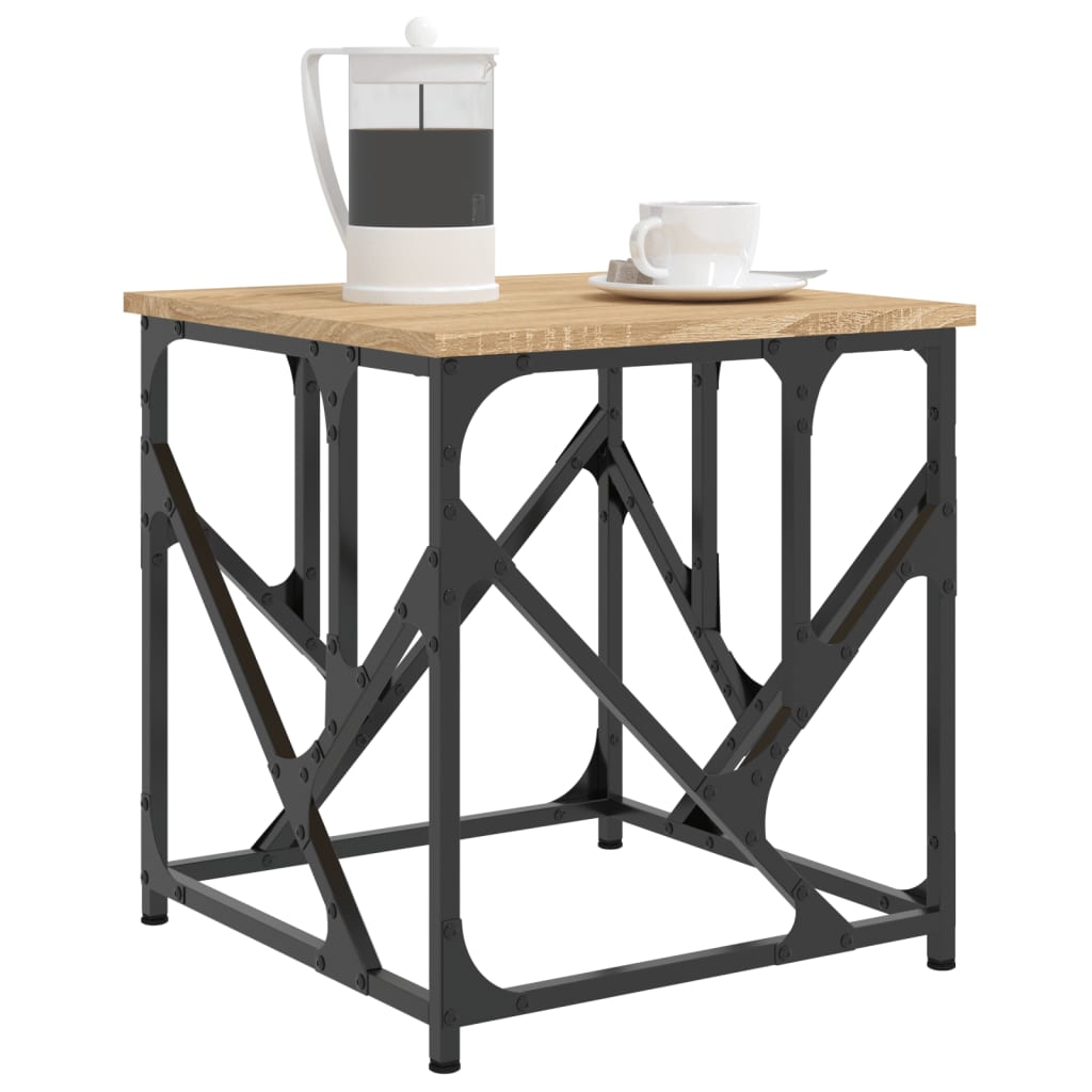 Table basse chêne sonoma 45x45x47,5 cm bois d'ingénierie - XIOS