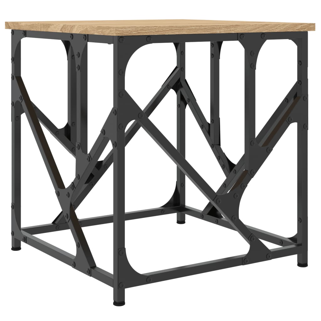 Table basse chêne sonoma 45x45x47,5 cm bois d'ingénierie - XIOS