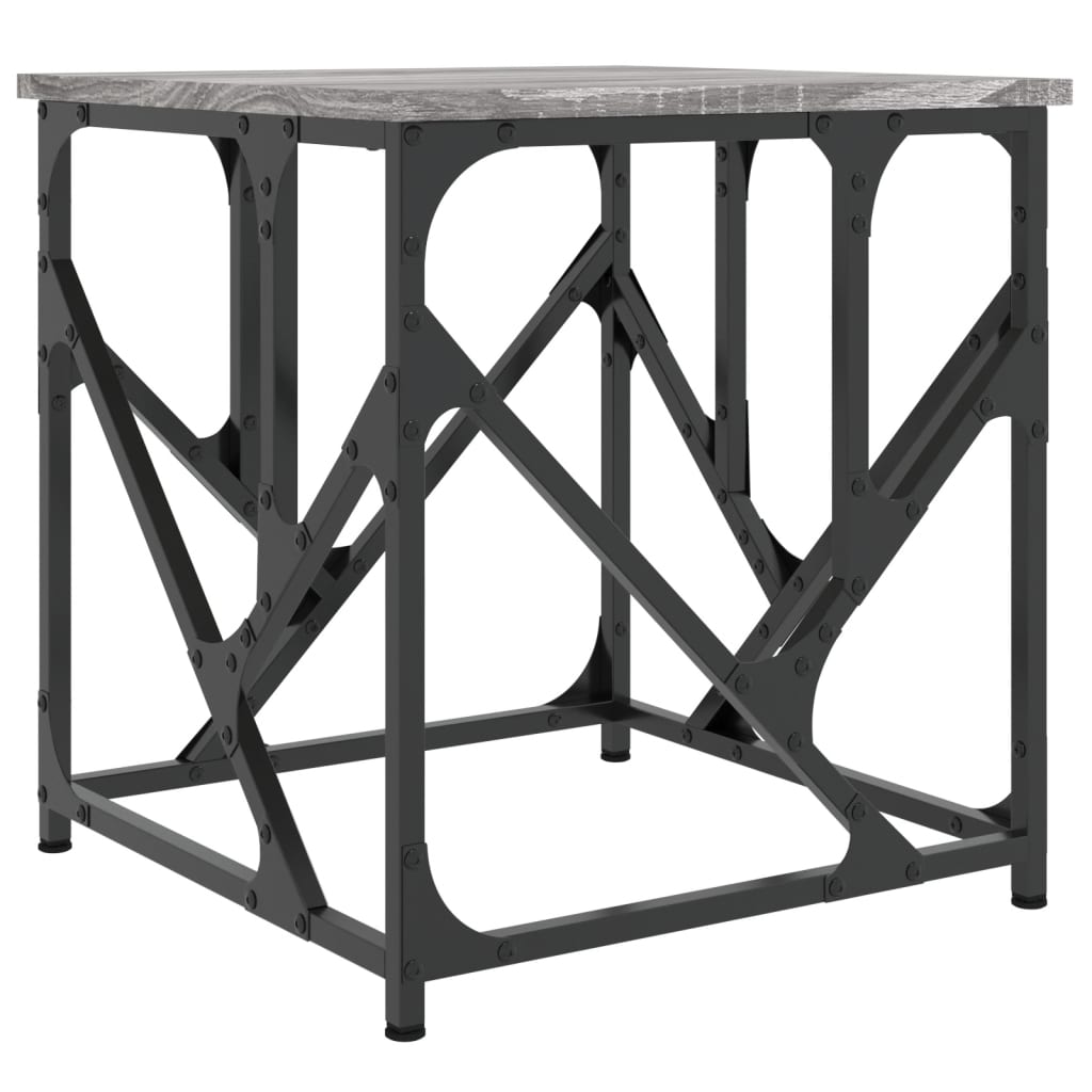 Table basse sonoma gris 45x45x47,5 cm bois d'ingénierie - XIOS