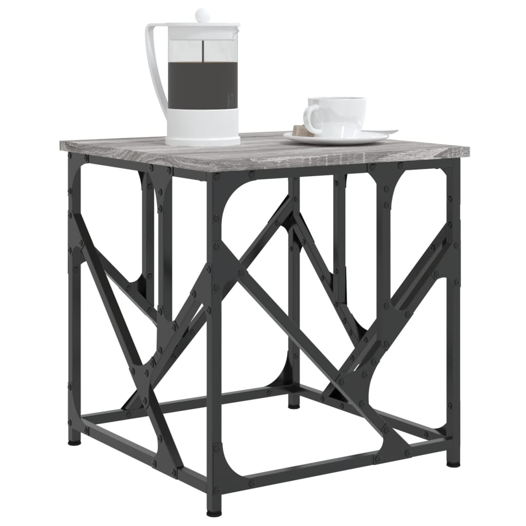 Table basse sonoma gris 45x45x47,5 cm bois d'ingénierie - XIOS