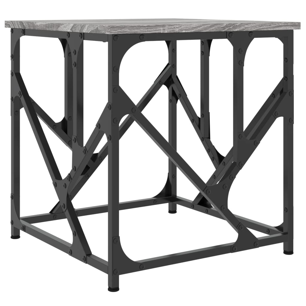 Table basse sonoma gris 45x45x47,5 cm bois d'ingénierie - XIOS
