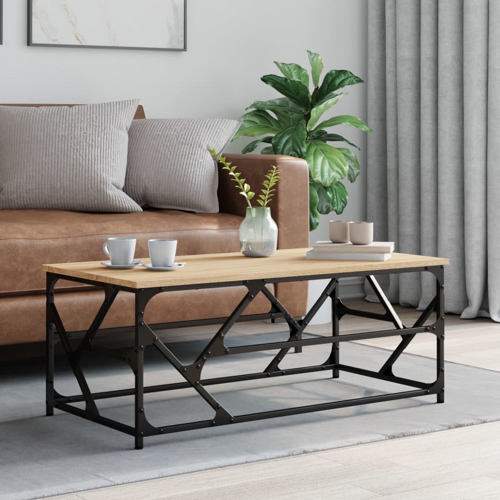 Table basse Chêne sonoma 100x50x40 cm Bois d'ingénierie - XIOS