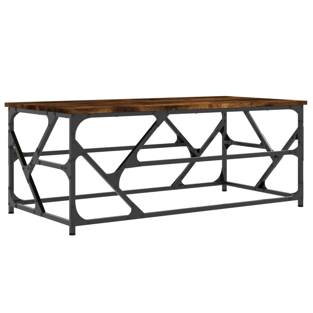 Table basse Chêne fumé 100x50x40 cm Bois d'ingénierie - XIOS