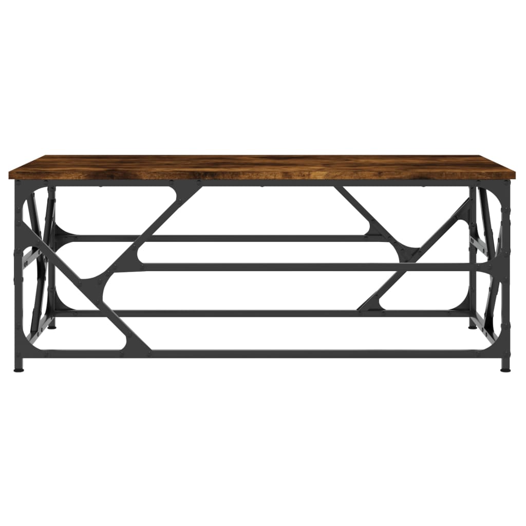 Table basse Chêne fumé 100x50x40 cm Bois d'ingénierie - XIOS