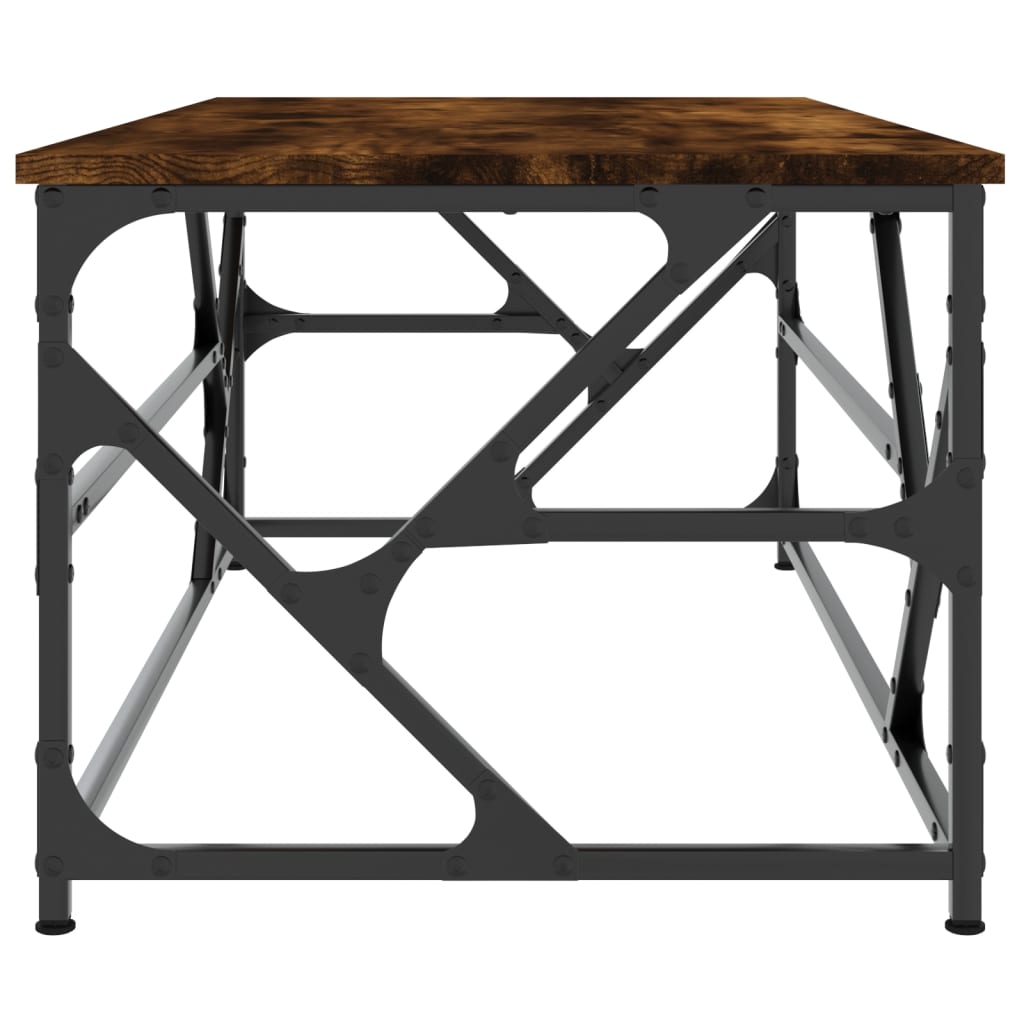Table basse Chêne fumé 100x50x40 cm Bois d'ingénierie - XIOS