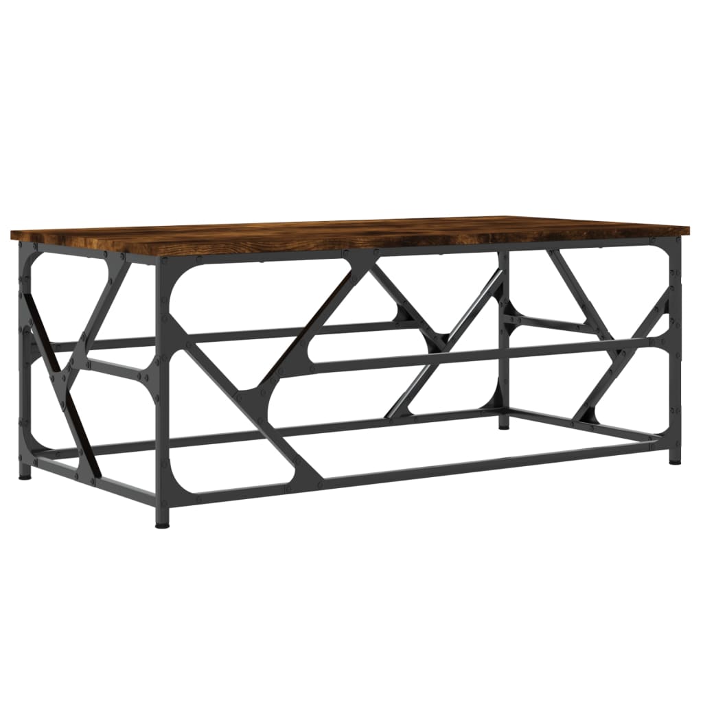 Table basse Chêne fumé 100x50x40 cm Bois d'ingénierie - XIOS
