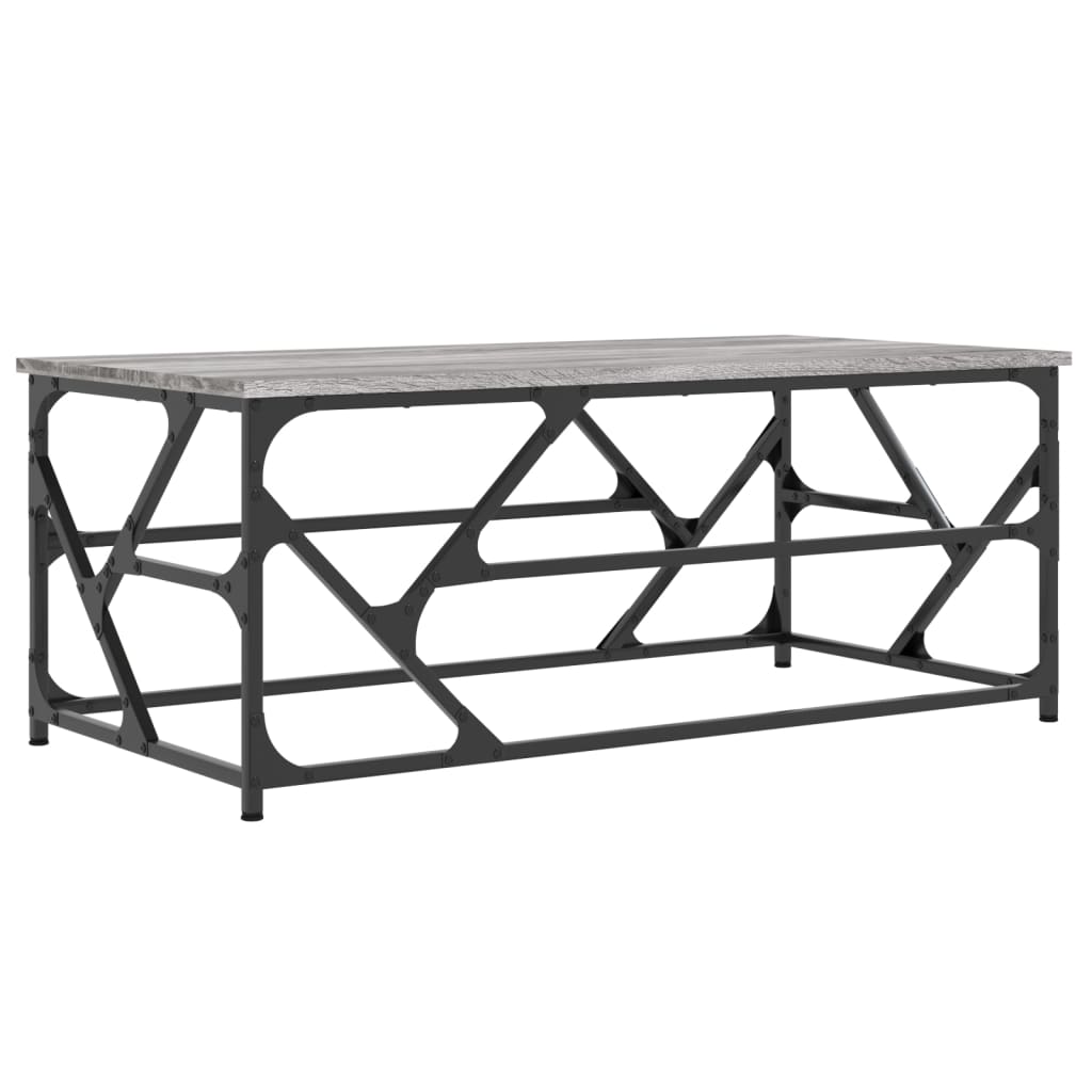 Table basse Sonoma gris 100x50x40 cm Bois d'ingénierie - XIOS