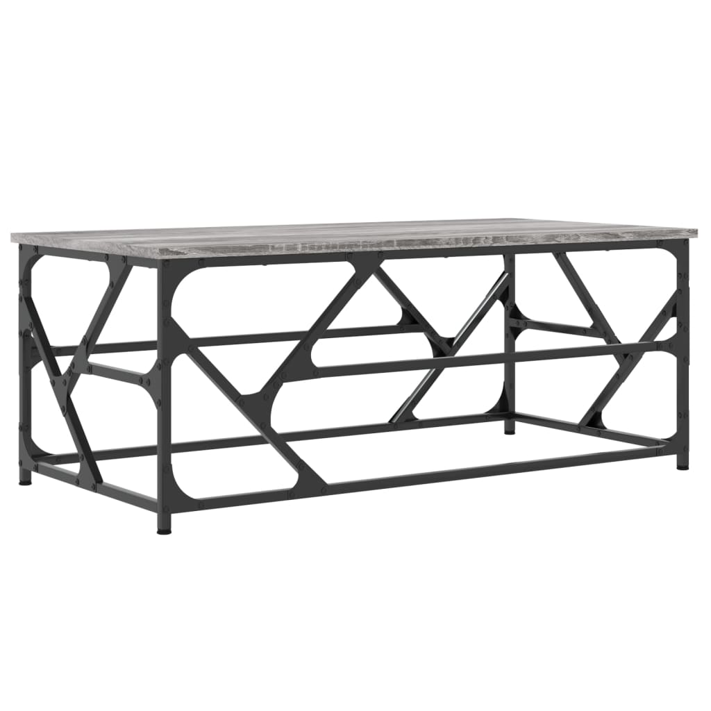 Table basse Sonoma gris 100x50x40 cm Bois d'ingénierie - XIOS