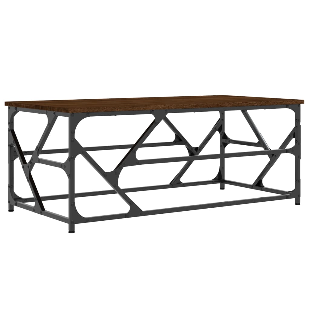 Table basse Chêne marron 100x50x40 cm Bois d'ingénierie - XIOS