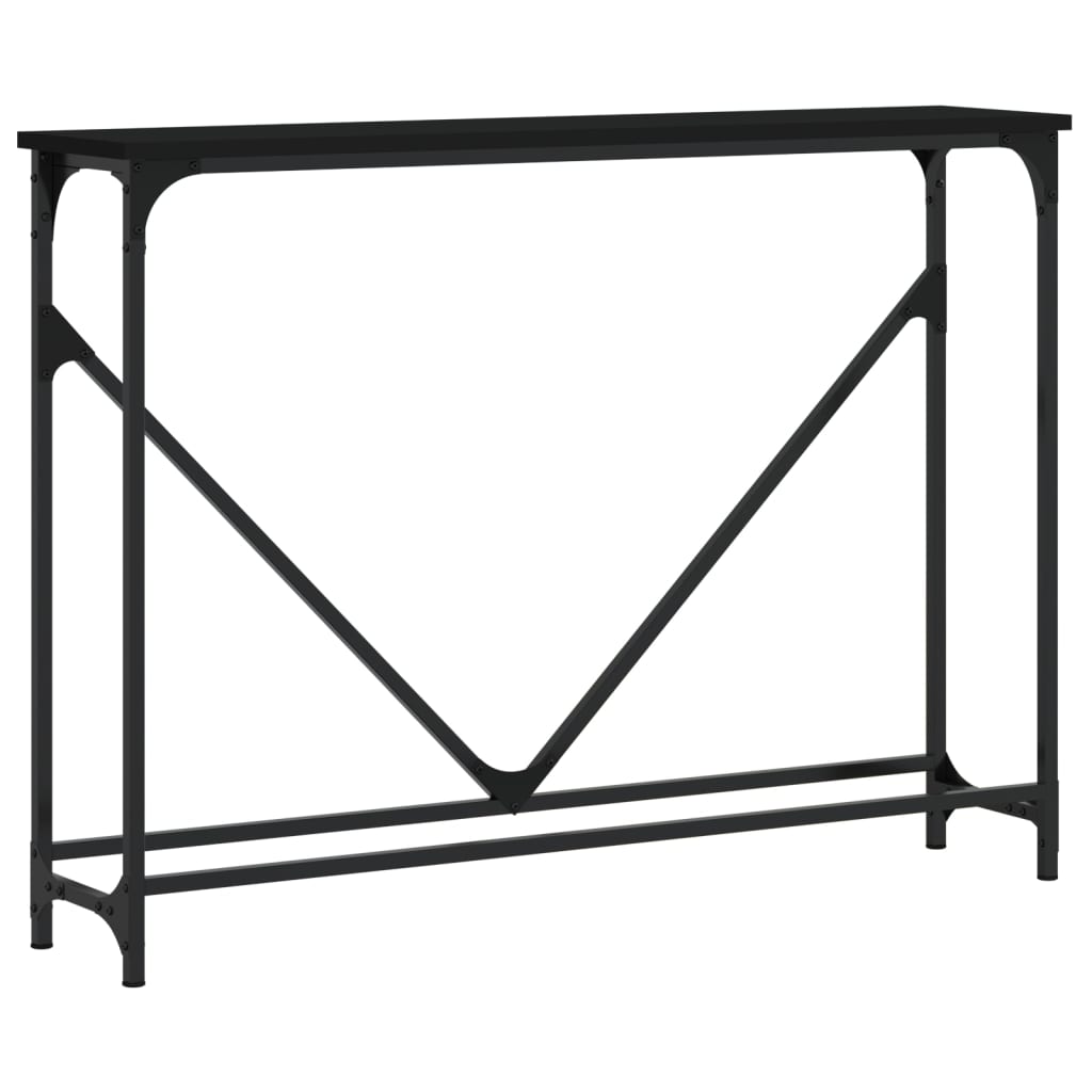 Table console noir 102x22,5x75 cm bois d'ingénierie - XIOS