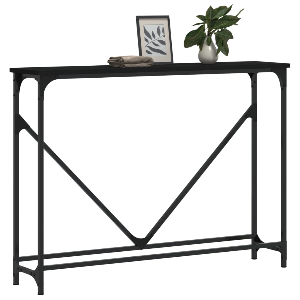 Table console noir 102x22,5x75 cm bois d'ingénierie - XIOS