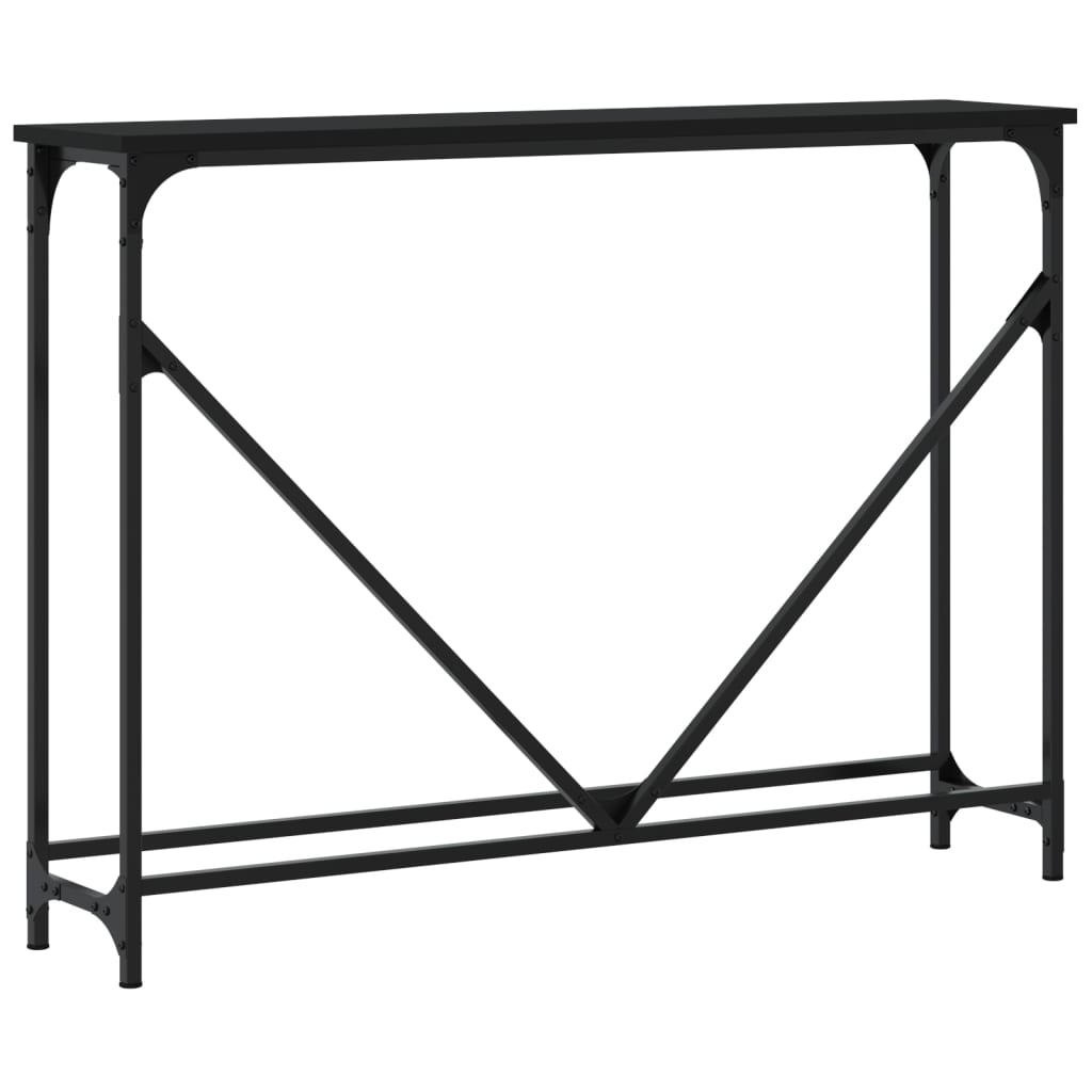 Table console noir 102x22,5x75 cm bois d'ingénierie - XIOS