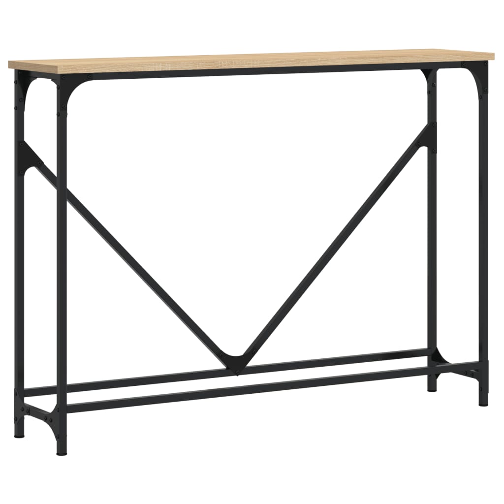 Table console chêne sonoma 102x22,5x75 cm bois d'ingénierie - XIOS