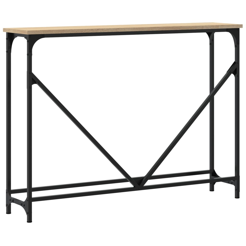Table console chêne sonoma 102x22,5x75 cm bois d'ingénierie - XIOS