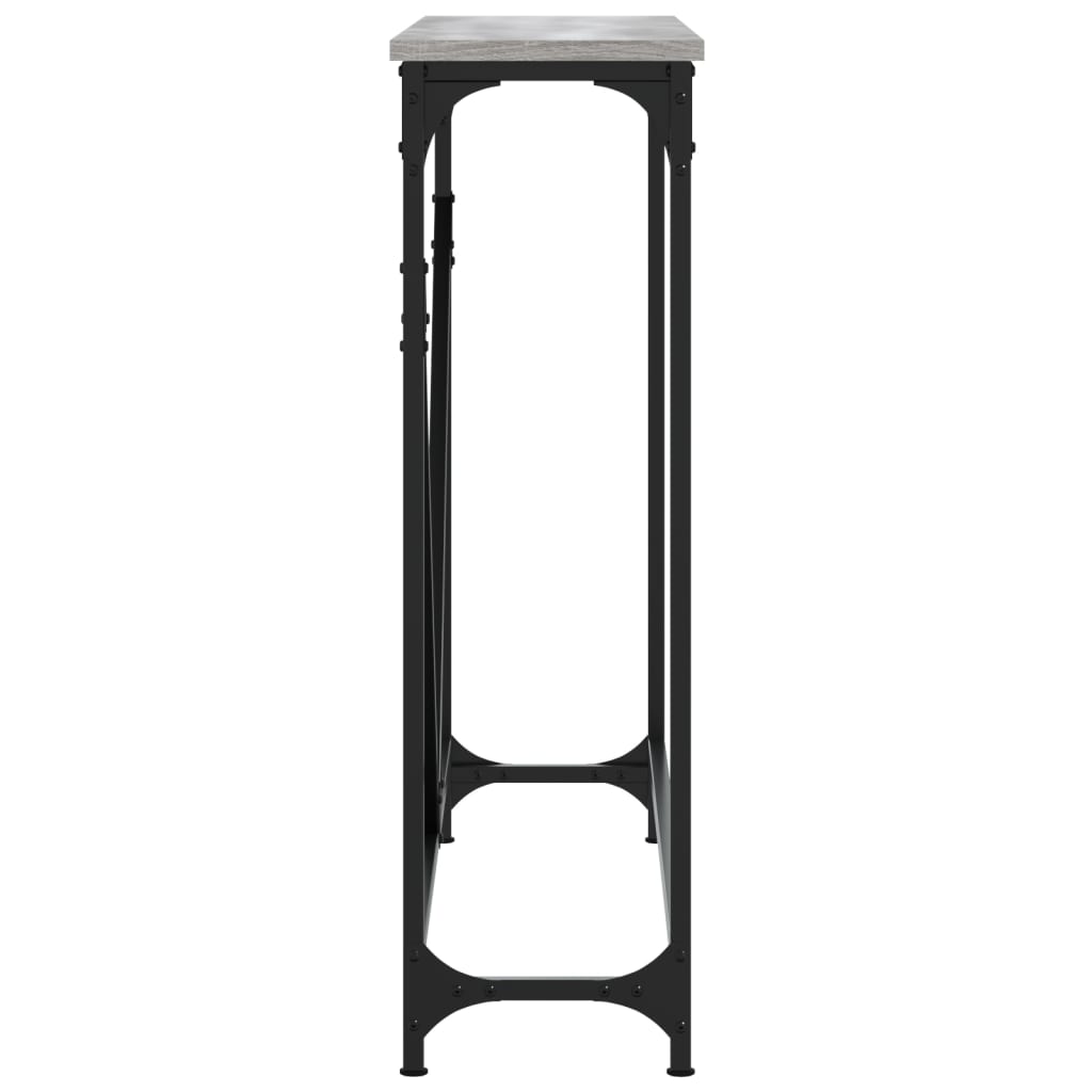 Table console sonoma gris 102x22,5x75 cm bois d'ingénierie - XIOS