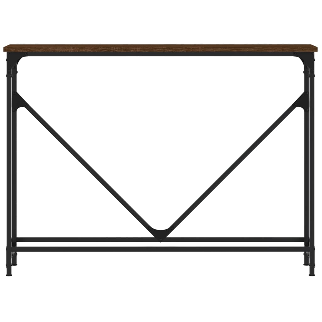 Table console chêne marron 102x22,5x75 cm bois d'ingénierie - XIOS