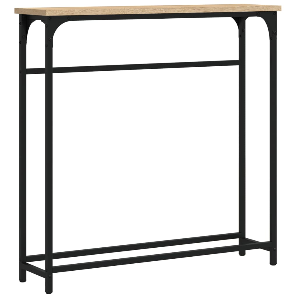 Table console chêne sonoma 75x19,5x75 cm bois d'ingénierie - XIOS