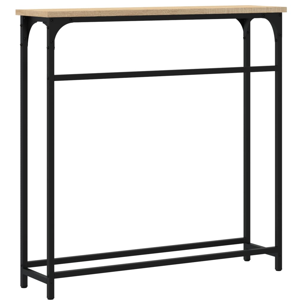 Table console chêne sonoma 75x19,5x75 cm bois d'ingénierie - XIOS