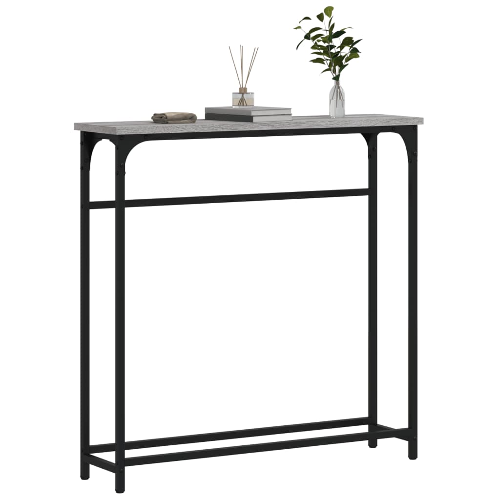 Table console sonoma gris 75x19,5x75 cm bois d'ingénierie - XIOS