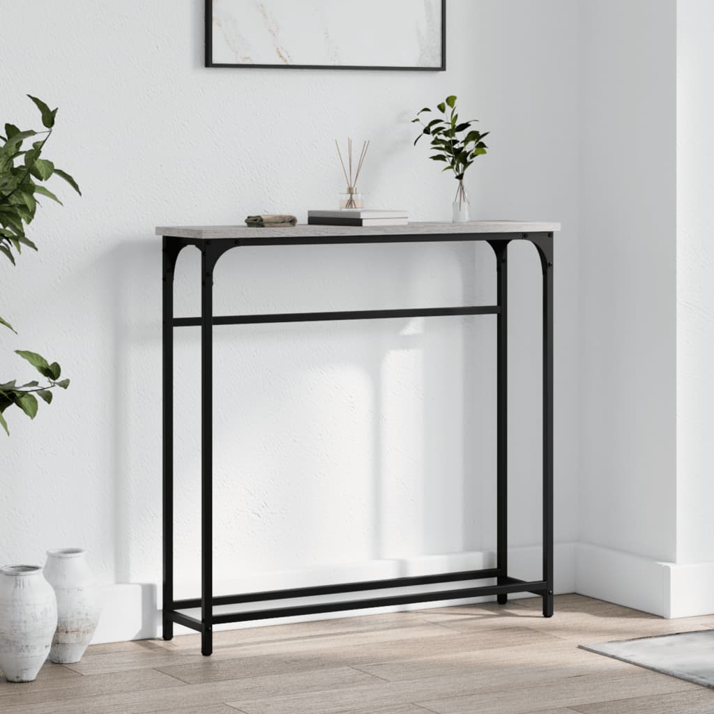 Table console sonoma gris 75x19,5x75 cm bois d'ingénierie - XIOS