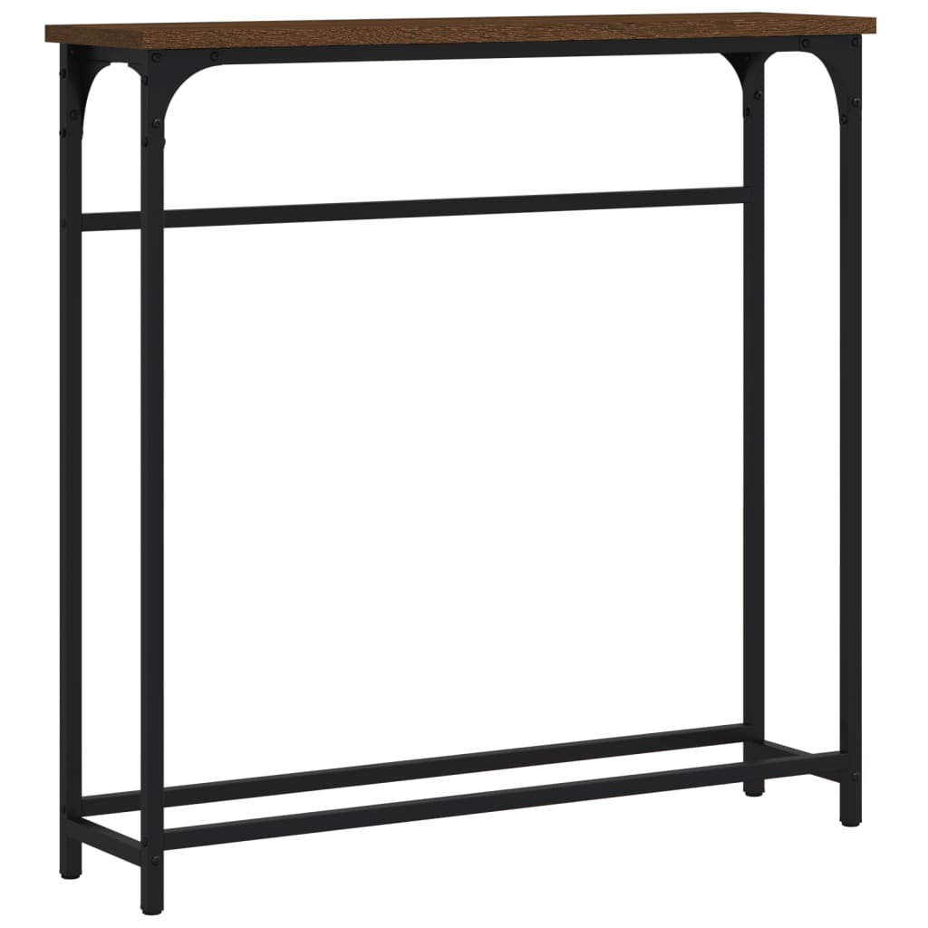Table console chêne marron 75x19,5x75 cm bois d'ingénierie Tables d'appoint vidaXL