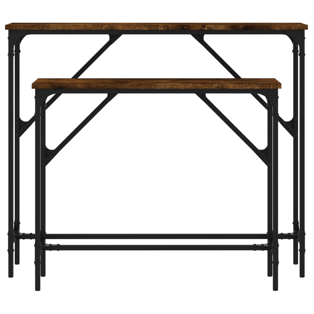 Tables console 2 pcs chêne fumé bois d'ingénierie - XIOS