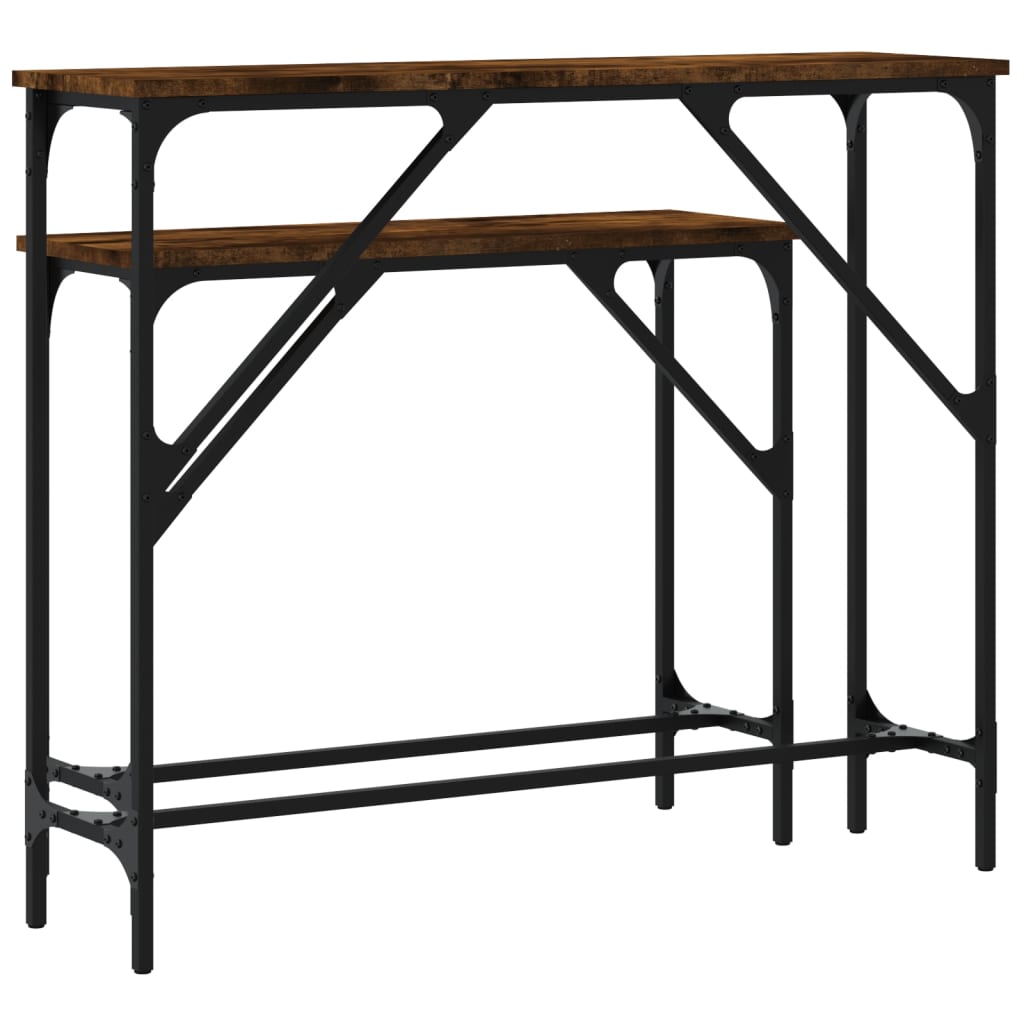 Tables console 2 pcs chêne fumé bois d'ingénierie - XIOS