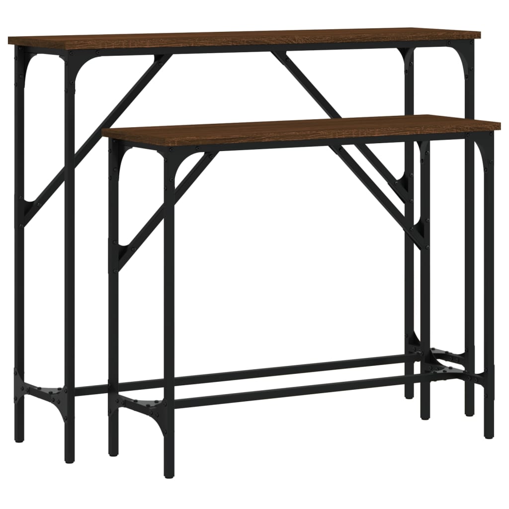 Tables console 2 pcs chêne marron bois d'ingénierie - XIOS