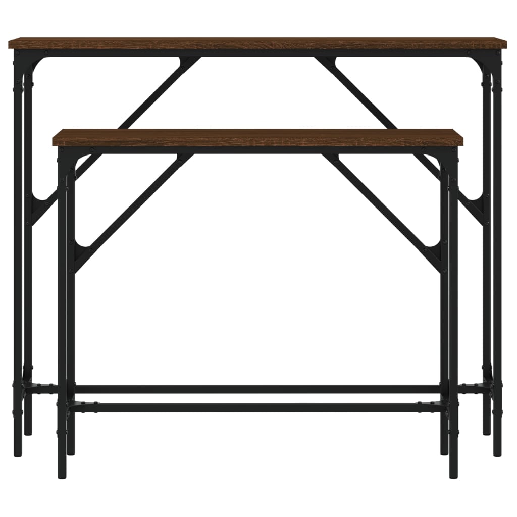 Tables console 2 pcs chêne marron bois d'ingénierie - XIOS
