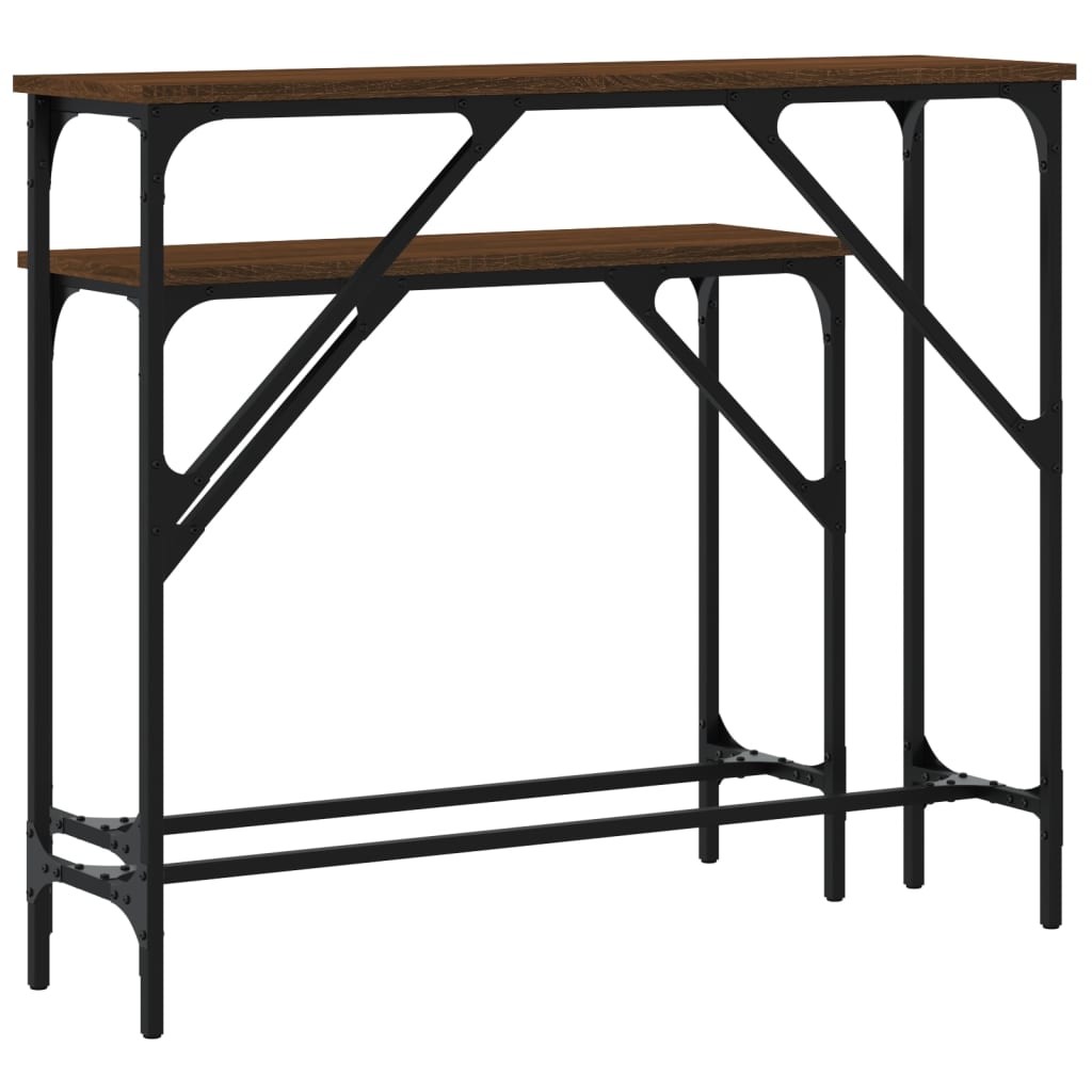 Tables console 2 pcs chêne marron bois d'ingénierie - XIOS