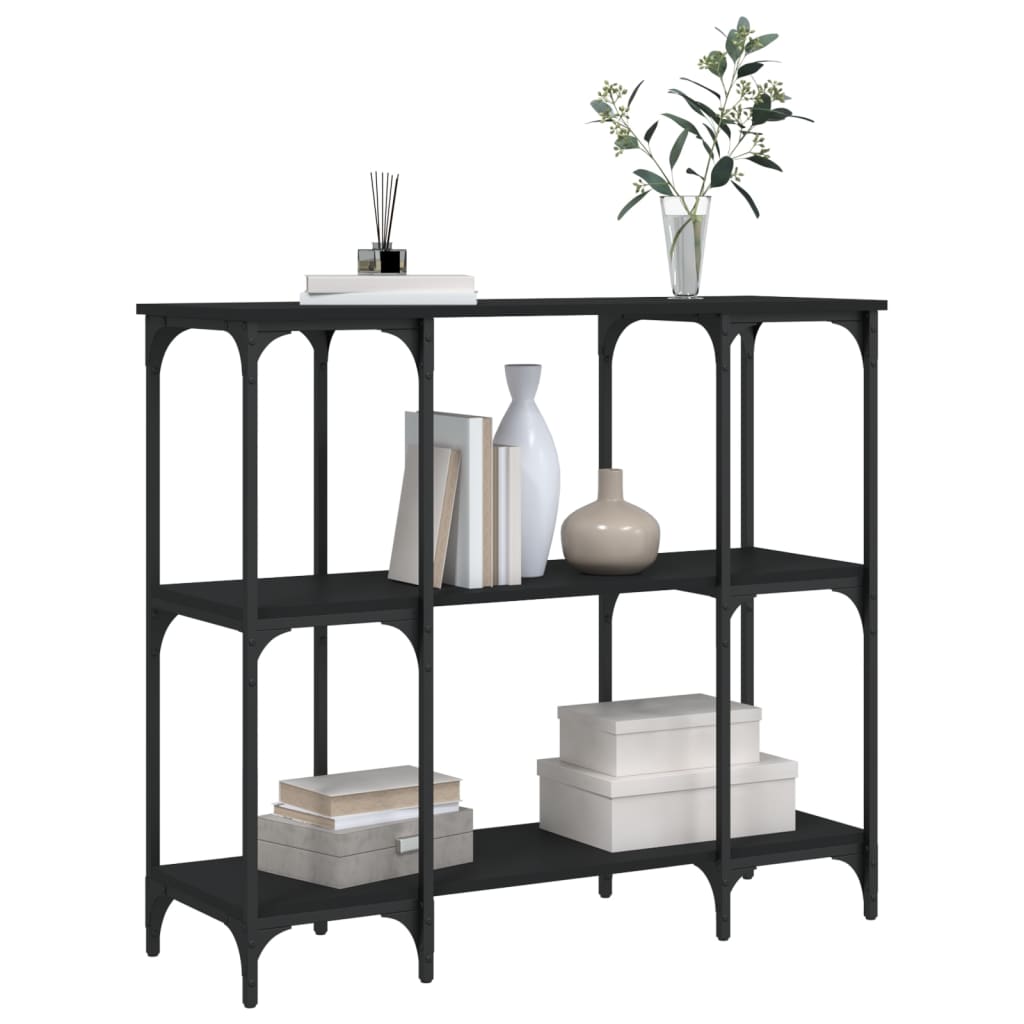 Table console noir 102x35x90 cm bois d'ingénierie - XIOS