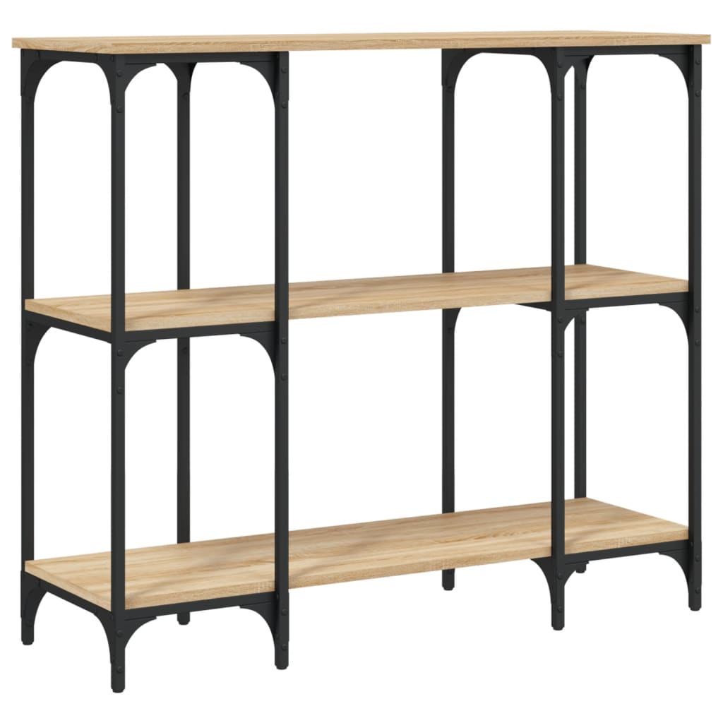 Table console chêne sonoma 102x35x90 cm bois d'ingénierie - XIOS